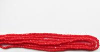 8/0 Charlotte Cut Beads Light Red Opaque 10/20/50/250/500 glass beads, jewelry supply, vintage findings, craft supply, rare london red beads