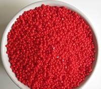 8/0 Charlotte Cut Beads Light Red Opaque 10/20/50/250/500 glass beads, jewelry supply, vintage findings, craft supply, rare london red beads