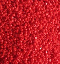 8/0 Charlotte Cut Beads Light Red Opaque 10/20/50/250/500 glass beads, jewelry supply, vintage findings, craft supply, rare london red beads
