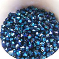 4/6mm Crystal Metallic Blue Swarovski Bicone Cuts 12/36/72/144/288 Pieces rare beads