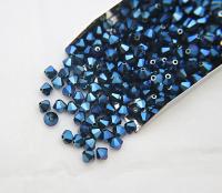 4/6mm Crystal Metallic Blue Swarovski Bicone Cuts 12/36/72/144/288 Pieces rare beads