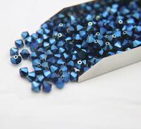 4/6mm Crystal Metallic Blue Swarovski Bicone Cuts 12/36/72/144/288 Pieces rare beads