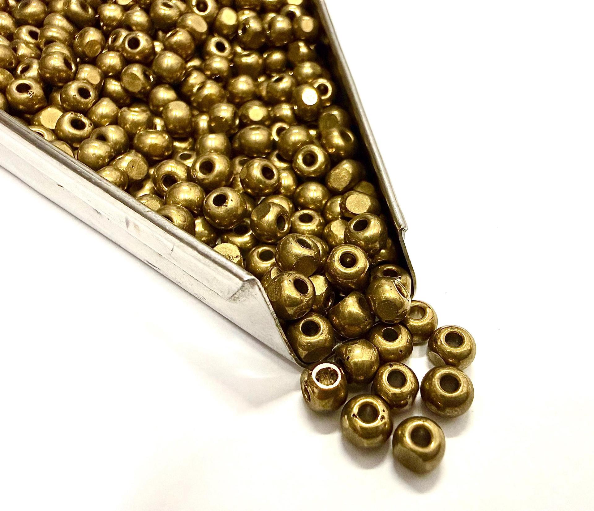 6/0 Metallic Dorado Charlotte Cut Glass Beads (Approx 4MM)
