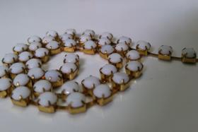 6 SS Rhinestone Chain Vintage Chatons Opaque Chalk White 2mm 1/2/5/15 Meters