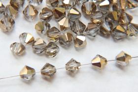 8mm Crystal Comet Gold Bicone beads Cuts 12/36/72/144 Pieces Premium Materials