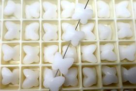 Swarovski Elements 10mm #5754 Crystal Butterfly in White Alabaster