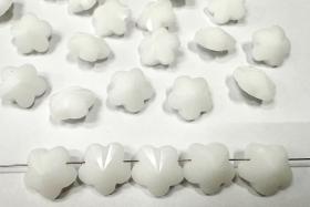 Swarovski Elements 10MM Swarovski 5744 White Alabaster Faceted Flower Crystal Beads side drilled Premium Supply
