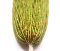 11/0 Hanks Charlotte Cut Beads Green Neon Orange Lined 1/5/25/50/100 Hanks 2.0mm jewellery NATIVE rare glass beads, jewelry supply,