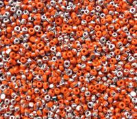 11/0 Charlotte true Cut Beads Patina Opaque Orange Silver 10/20/50/250/500 Grams