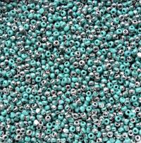11/0 Charlotte true Cut Beads Patina Opaque Aqua Green Silver 10/20/50/250/500 Grams 1300 Pieces
