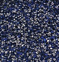 13/0 Charlotte Cut Beads Patina Transparent Royal Blue Silver 5/10/20/50/250/500 Grams glass beads, jewelry supply, findings, craft supply
