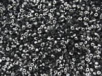 11/0 Charlotte true Cut Beads Patina Frosted Jet Black Silver 10/20/50/250/500 Grams 1300 Pieces loose beads, embroidery materials, vintage