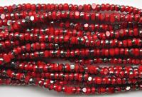 13/0 Charlotte Cut Beads Patina Light Red Opaque Gun Metal 5/10/20/50/250/500 Grams craft supplies, jewelry making, embroidery materials