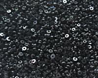 2MM Glass Sequins High Glaze Jet Black 5/10/20 Grams