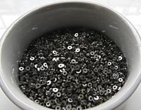 2MM Glass Sequins High Glaze Gun Metal 5/10/20 Grams