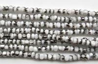 8/0 Charlotte Cut Beads Patina Opaque Chalk White Gunmetal 10/20/50/250/500 Grams glass beads, jewelry supply, vintage findings craft supply