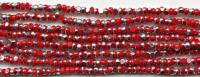 13/0 Charlotte Cut Beads Patina Light Red Opaque Silver 5/10/20/50/250/500 Grams glass beads, jewelry craft, findings, craft supply, vintage
