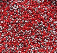11/0 Charlotte Cut Beads Patina Light Red Opaque Silver 10/20/50/250/500 Grams