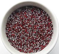 13/0 Charlotte Cut Beads Patina Transparent Light Siam Silver 5/10/20/50/250/500 Grams glass beads, jewelry supply, findings, craft supply