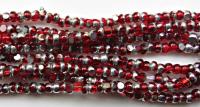 13/0 Charlotte Cut Beads Patina Transparent Light Siam Silver 5/10/20/50/250/500 Grams glass beads, jewelry supply, findings, craft supply