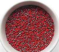 13/0 Charlotte Cut Beads Patina Light Red Opaque Gun Metal 5/10/20/50/250/500 Grams craft supplies, jewelry making, embroidery materials