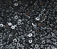 3MM Glass Sequins High Glaze Jet Hematite 5/10/20 Grams