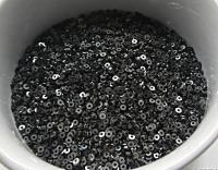 3MM Glass Sequins High Glaze Gun Metal 5/10/20 Grams
