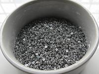 2MM Glass Sequins High Glaze Metallic Aluminium Silver 5/10/20 Grams