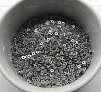 3MM Glass Sequins High Glaze Metallic Aluminium Silver 5/10/20 Grams
