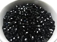 Czech Bicone Jet Black 4mm beads 36/72/144/432/720 Pieces loose beads, jewelry making, craft supplies, winter