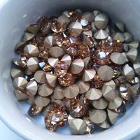 Swarovski 28ss/38ss Chaton Round Light Colorado Topaz 6/12/24/100/300/500 Pieces