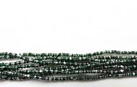 13/0 Charlotte Cut Beads Patina Transparent Emerald Silver 5/10/20/50/250/500 Grams glass beads, jewelry supply, findings, craft supply
