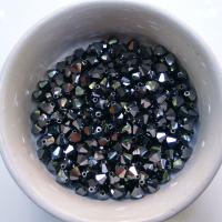 6/8 MM Jet Hematite 2X Swarovski Bicone Beads 12/36/72/144/288 Pieces (280) Haute couture embellishments, premium beads, vintage supplies