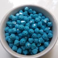 6/8 MM Turquoise Swarovski Bicone beads Cuts 6/12/24/36/72/144/288 Pieces (267) jewelry supplies, vintage findings, embroidery materials
