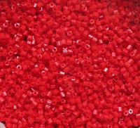11/0 2 Cuts Bright Red Opaque Seed Beads Vintage Czech Beads 50/100/500 Grams