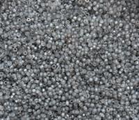 13/0 Seed Beads Crystal Frosted Gunmetal 1.6 MM 20/50/100/200/500 Grams glass beads, jewelry supply, vintage findings, craft supply
