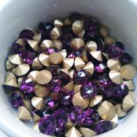 Swarovski 28ss/38ss Chaton Round Amethyst 6/12/24/100/300/500 Pieces jewelry supplies, embroidery embellishments