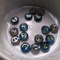 10 mm Vintage Swarovski Metallic Blue Button 2 holes 6/12 pieces #3122
