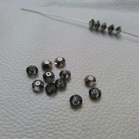 5x3mm Crystal Silvernight Preciosa Flat Bicone Spacer Beads 20/72/144/432/1000 Pieces jewelry making, vintage rare findings, premium beads