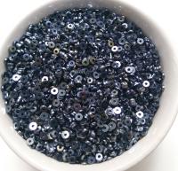 4MM Glass Sequins High Glaze Metallic Blue 5/10/20 Grams