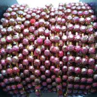 16 SS Rhinestone Chain Vintage Coral Red AB 4mm 1/2/5/15 Meters vintage strass chains, craft supplies, premium findings, doll making