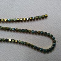 12 SS Close Rhinestone Chain Jet Black AB 3mm 1/2/5/15 Meters