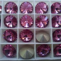 18mm Swarovski 1122 Rivoli ROSE Foiled 2/6 pieces (209) jewelry making stones