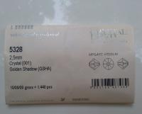 Crystal Golden Shadow (2.5mm) Swarovski Bicone Xillion 36/72/144/432/1000 Pieces 5328 embroidery materials, wedding embellishments, rare