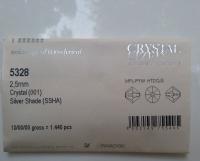 2.5mm Crystal Silver Shade Swarovski Bicone Xillion 36/72/144/432/1000 Pieces 5328 Jewelry findings, embroidery materials, jewelry making