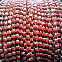 10SS Rhinestone Chain Vintage Glass Pressed Chatons Coral Red Opaque (2.8 mm) 1/2/5/15 Meters embroidery materials, craft vintage findings