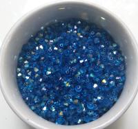 Swarovski (3/4mm) Capri Blue AB Bicones beads 36/72/144/432/720 Pieces rainbow beads, jewelry making, couture embellishments, embroidery