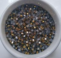 Swarovski (4mm) Crystal Dorado Bicones 36/72/144/432/720 Pieces jewelry making, craft supplies, embroidery materials, gold grey rare beads