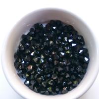 6/8 MM Jet Black Swarovski Bicone Beads 12/24/36/72/144/288 Pieces (280) Gowns embellishments