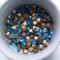 Swarovski 24ss/28ss/38ss Chaton Round Aquamarine (202) 6/12/24/100/300/500 Pieces
